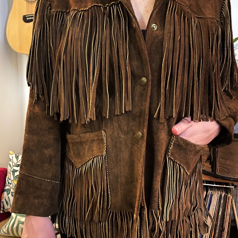 Vintage 1970s Tregos Westwear raw leather Jacket